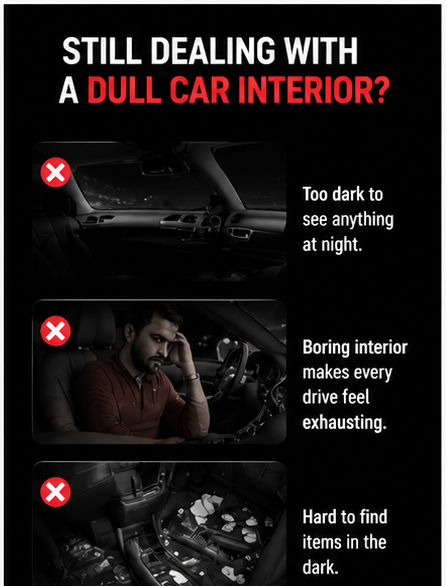 Car Interior Ambient Light LED Strip – RGB 16 Million Colors, Music Sync, App Control