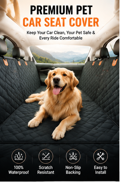 Waterproof Pet Car Seat Cover – Dog Car Seat Protector for Cars, SUVs & Trucks, Scratch Resistant