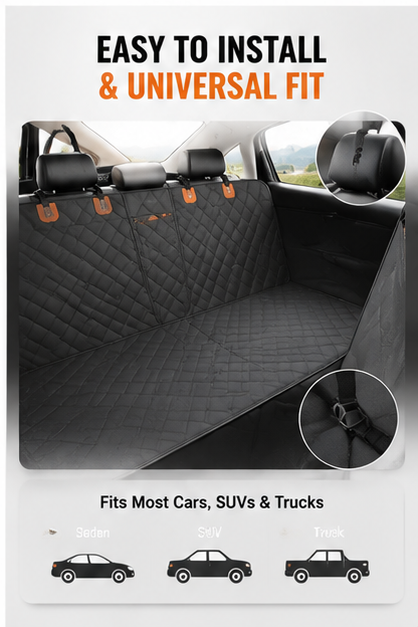 Waterproof Pet Car Seat Cover – Dog Car Seat Protector for Cars, SUVs & Trucks, Scratch Resistant
