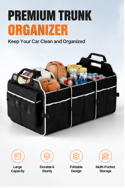 Car Trunk Organizer – Foldable Storage Box for SUVs, Cars & Trucks, Large Capacity Car Storage Solution