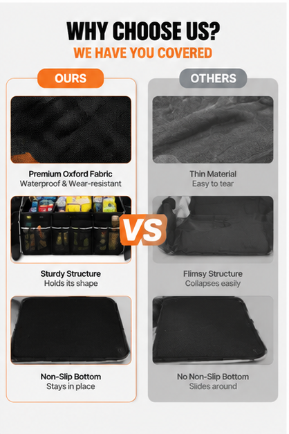 Car Trunk Organizer – Foldable Storage Box for SUVs, Cars & Trucks, Large Capacity Car Storage Solution